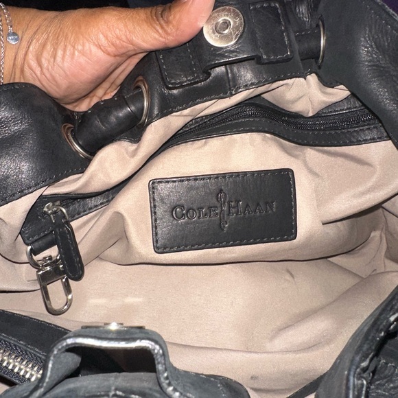 SALE‼️Cole Haan Black Studded Handbag and wallet set - Picture 5 of 8